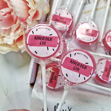 Load image into Gallery viewer, 20 Pack Rhubarb Gin Small Lollipops