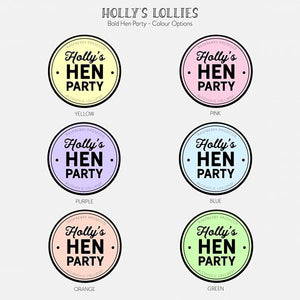 Bold Pastel Hen Party Lollipops