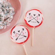 Load image into Gallery viewer, Initials Wedding Favour Giant Lollipops
