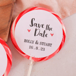Save the Date Giant Wedding Lollipops
