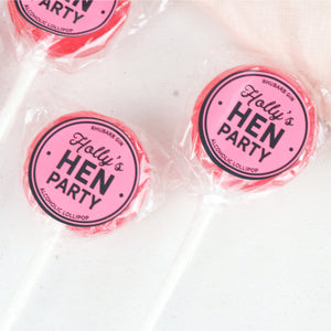 Bold Pastel Hen Party Lollipops