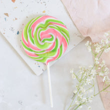 Load image into Gallery viewer, Rhubarb Gin Giant Lollipop