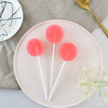 Load image into Gallery viewer, Alcoholic Rhubarb Gin Lollipops - 5 pack