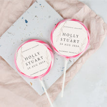 Load image into Gallery viewer, Simple Wedding Favour Giant Lollipops
