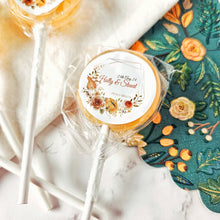 Load image into Gallery viewer, Geometric Autumn Wedding Favour Lollipops

