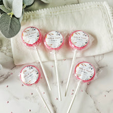 Load image into Gallery viewer, Muted Watercolour Leaves Wedding Favour Lollipops
