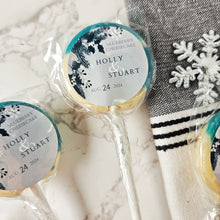 Load image into Gallery viewer, Frosty Foliage Wedding Favour Lollipops

