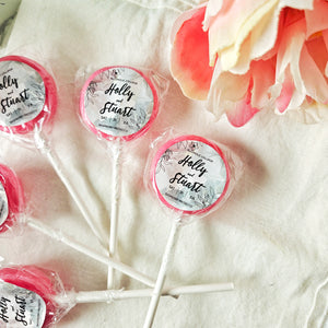 Elegant Floral Wedding Favour Lollipops