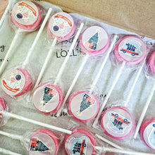 Load image into Gallery viewer, 20 Pack Christmas Raspberry Prosecco Lollipops
