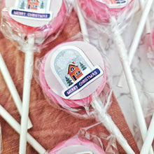Load image into Gallery viewer, 20 Pack Christmas Raspberry Prosecco Lollipops
