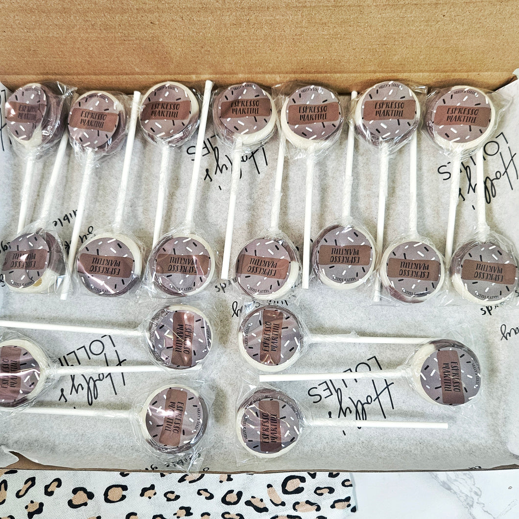 20 Pack Espresso Martini Small Lollipops