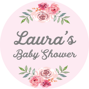 Personalised Floral Baby Shower Lollipops