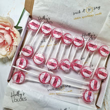 Load image into Gallery viewer, 20 Pack Rhubarb Gin Small Lollipops
