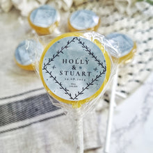 Load image into Gallery viewer, Green Watercolour Wedding Favour Lollipops
