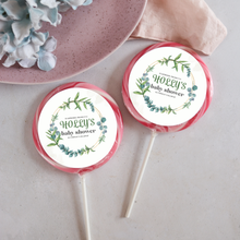 Load image into Gallery viewer, Personalised Eucalyptus Giant Baby Shower Lollipops

