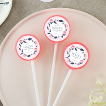 Load image into Gallery viewer, Personalised Floral Wreath Baby Shower Lollipops
