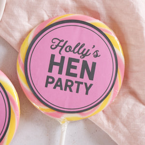 Bold Pastel Hen Party Giant Lollipops