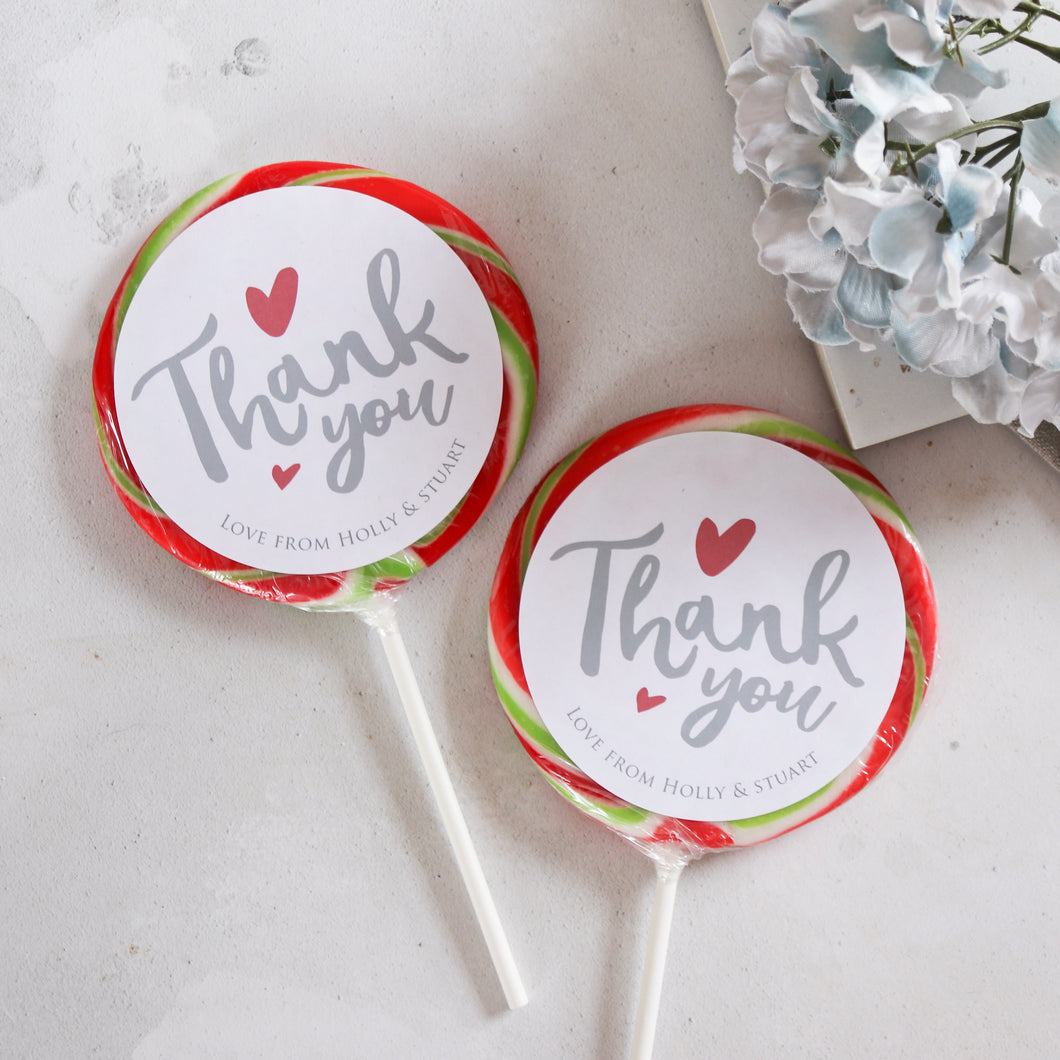 Thank You Gift Giant Wedding Lollipops