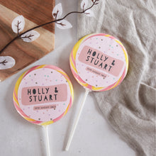 Load image into Gallery viewer, Heart Confetti Wedding Favour Giant Lollipops
