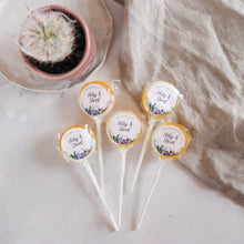 Load image into Gallery viewer, Succulent Themed Wedding Favour Lollipops
