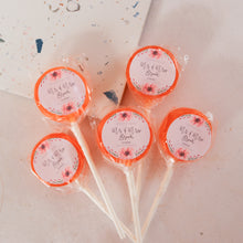 Load image into Gallery viewer, Mr and Mrs Floral Wedding Favour Lollipops
