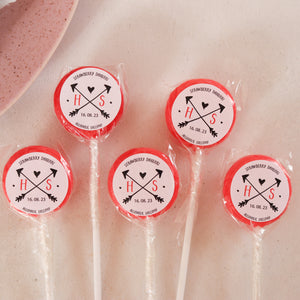 Initials Wedding Favour Lollipops