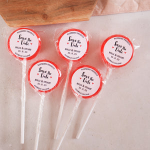 Save the Date Wedding Favour Lollipops