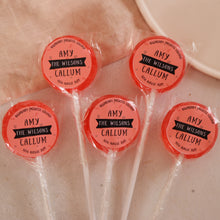 Load image into Gallery viewer, Surname Wedding Favour Lollipops
