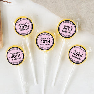 Personalised Bold Birthday Age Lollipops